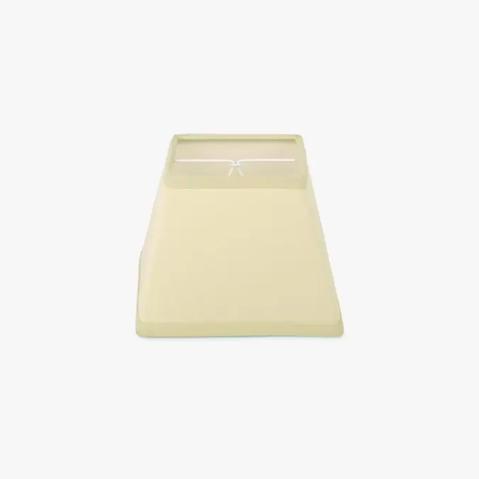 Lámpara de mesa cuadrada en seda beige