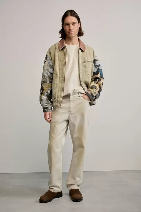 Chaqueta jacquard estampada