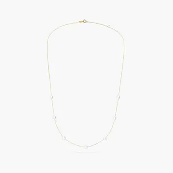 Collar de oro 18K con perlas 42-45 cm