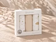 JUEGO DE 3 GASAS INFANTILES 70X70 BEIGE