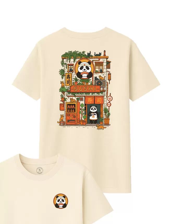 Camiseta Panda Sushi