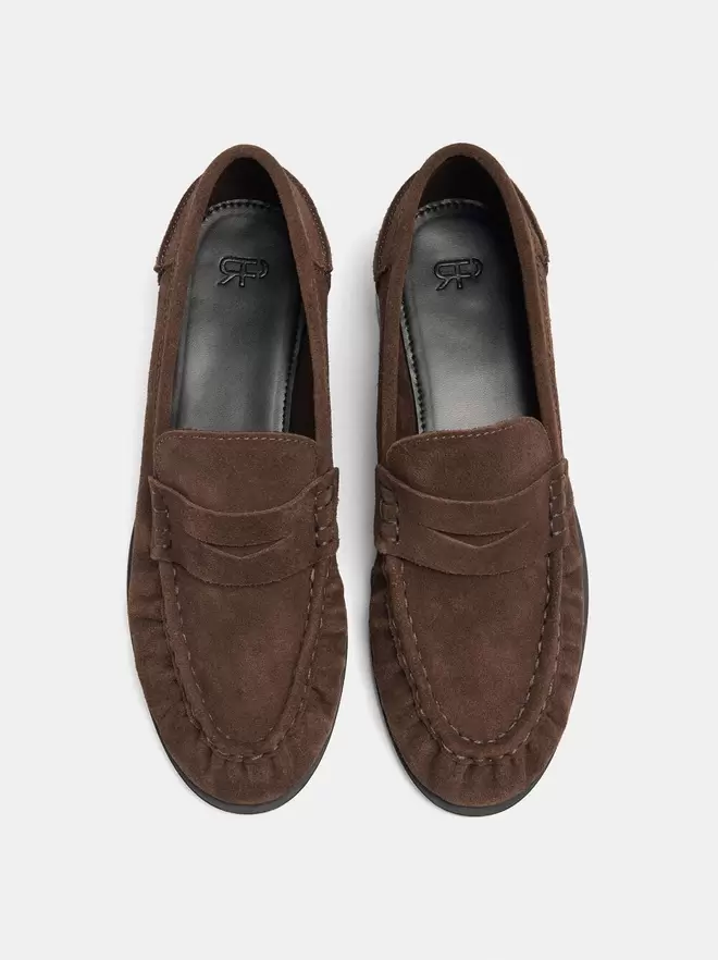 Mocasines de piel com antifaz