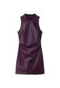 Vestido corto halter efecto piel