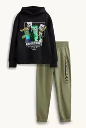 Minecraft - conjunto - sudadera con capucha y pantalón de deporte - 2 prendas - brillos