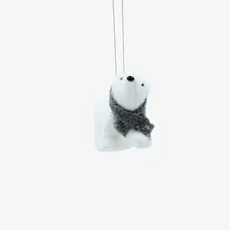 Decoración de árbol de Navidad oso polar 6cm