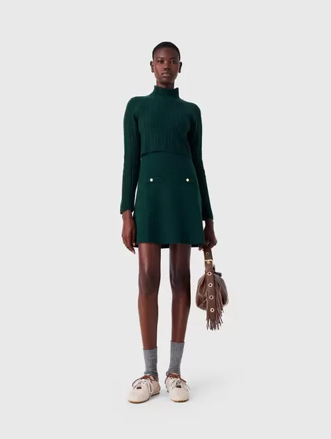 Vestido de punto y jersey extraíble