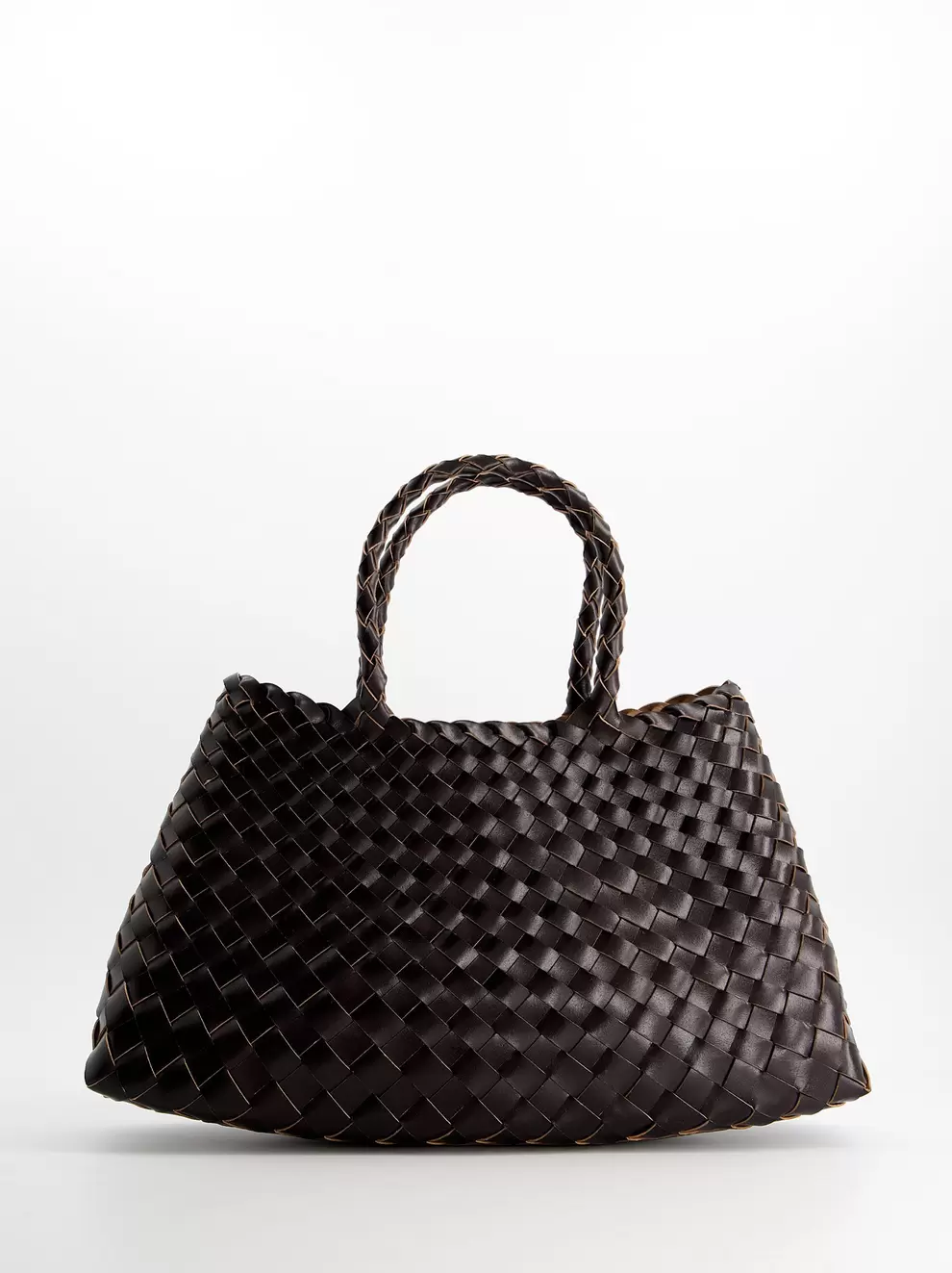 Bolso shopper de piel trenzada - Barrera
