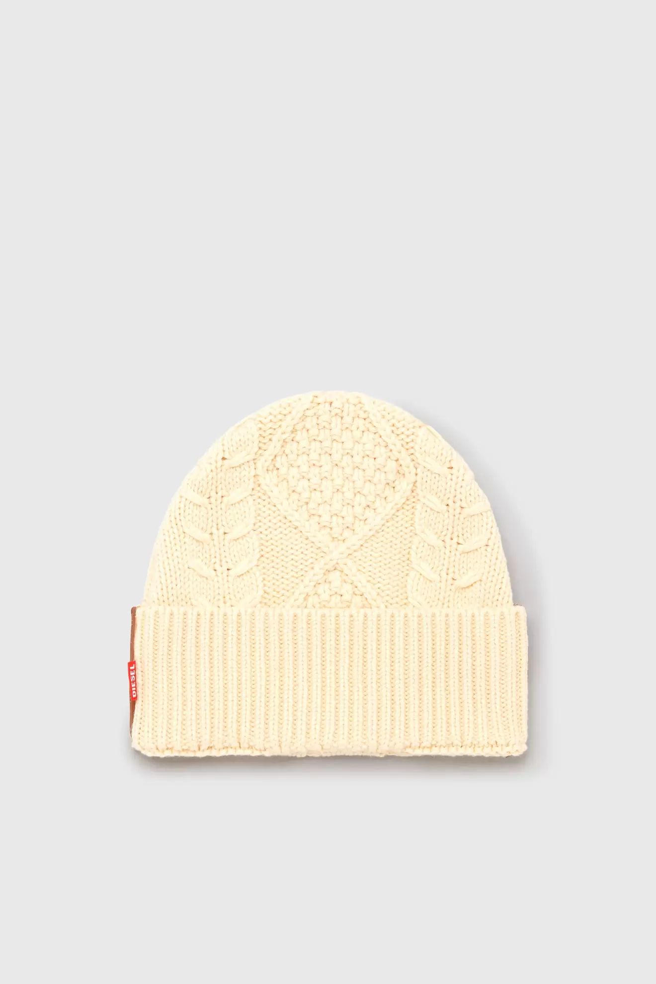 Gorro de punto trenzado en lana y algodón
