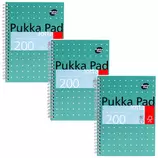 Pukka Pad 507850 Cuaderno de anillas A5 pack 3x200 páginas papel 80gsm verde