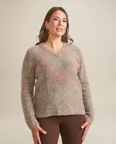 Jersey Con Encote En Pico Hilos Multicolor Multicolor