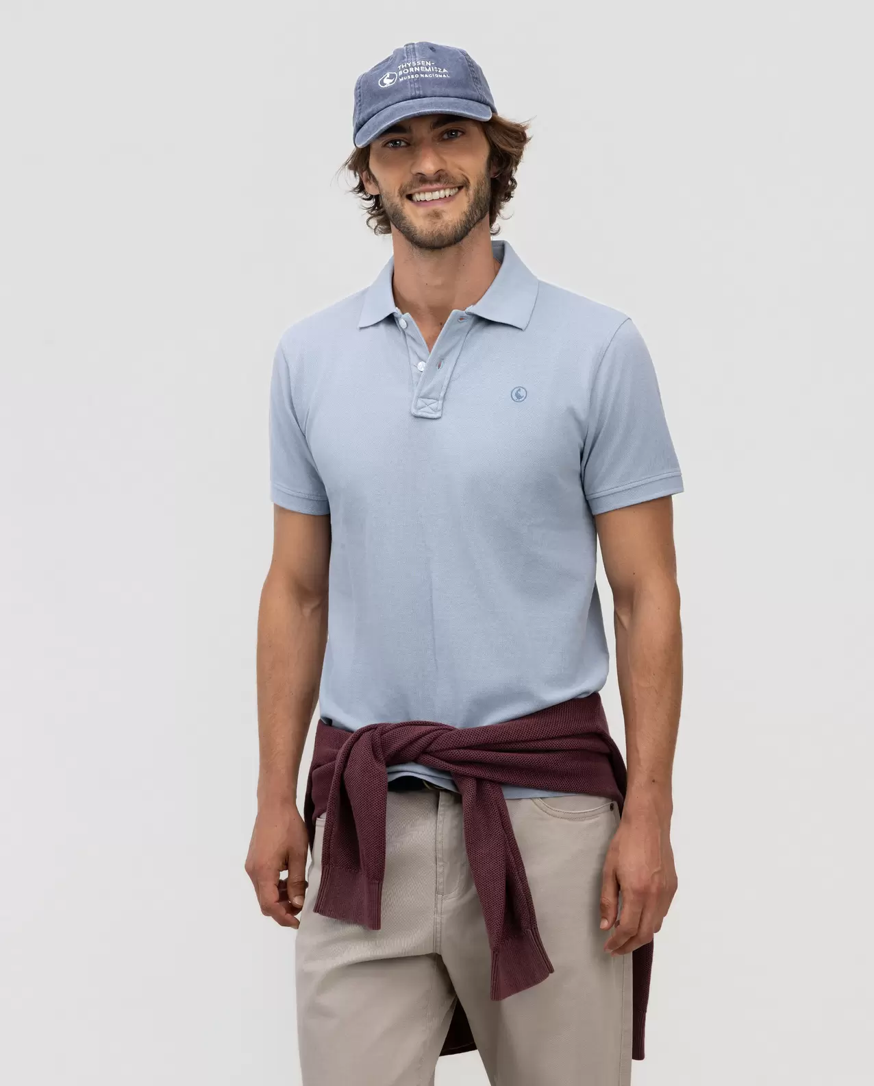 Polo Piqué Celeste