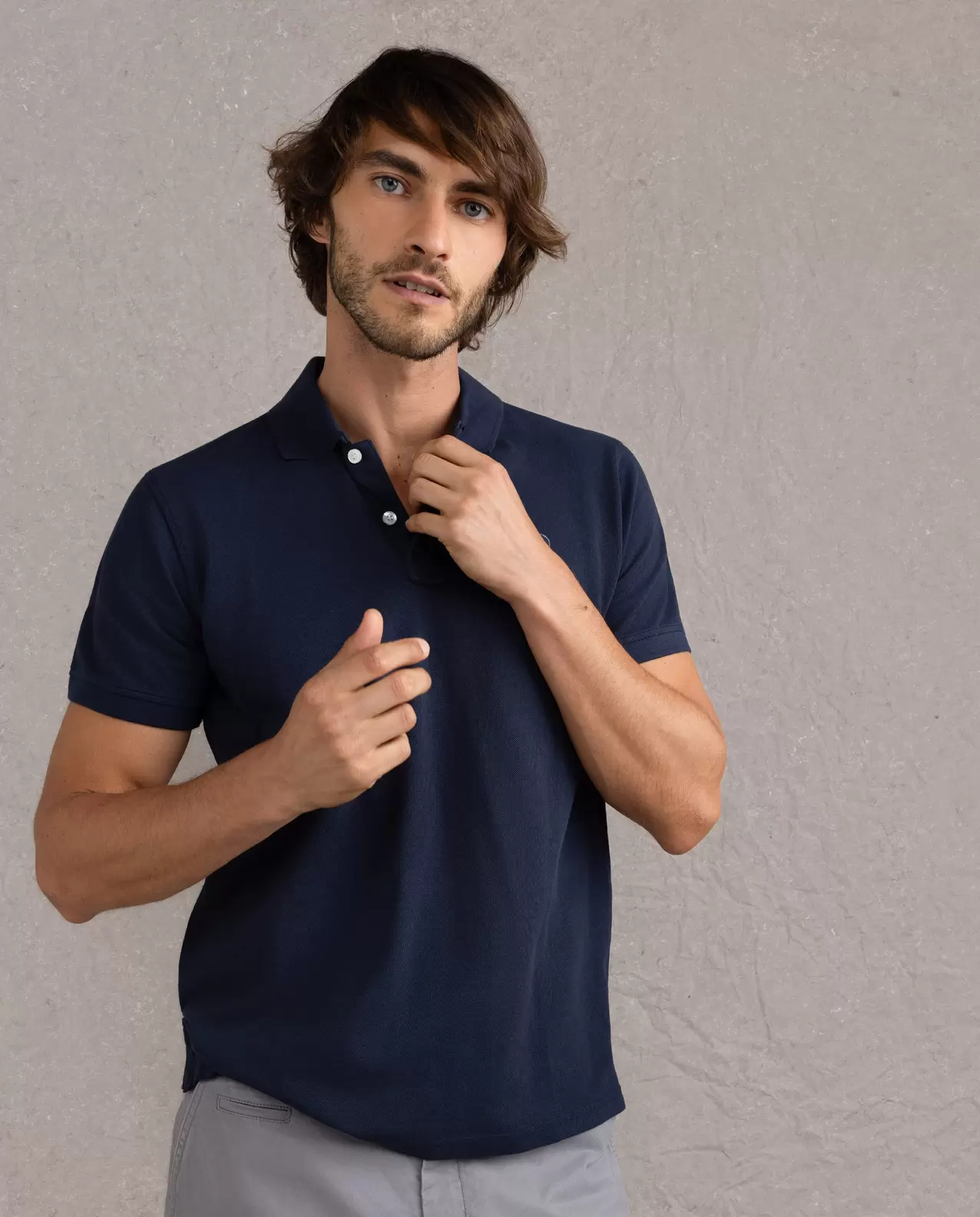 Polo Piqué Marino