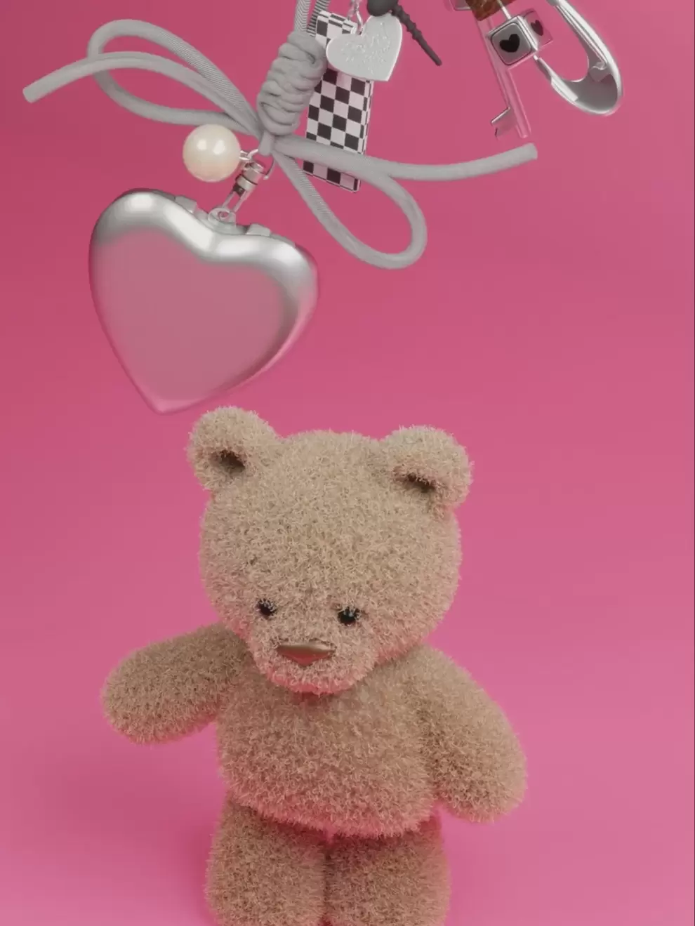 Charm con cepillo corazón - Brush
