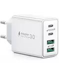 Cargador USB C 40W, Cargador iPhone Carga Rapida Múltiple USBC Enchufe PD+QC Rápido Pared Adaptador Tipo C Movil Cargadors para iPhone 17 16 15 14 13 12 11 Pro MAX Plus,iPad,Samsung USB Charger