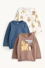 De 3 - osos, erizos y ardillas - sudaderas para bebé