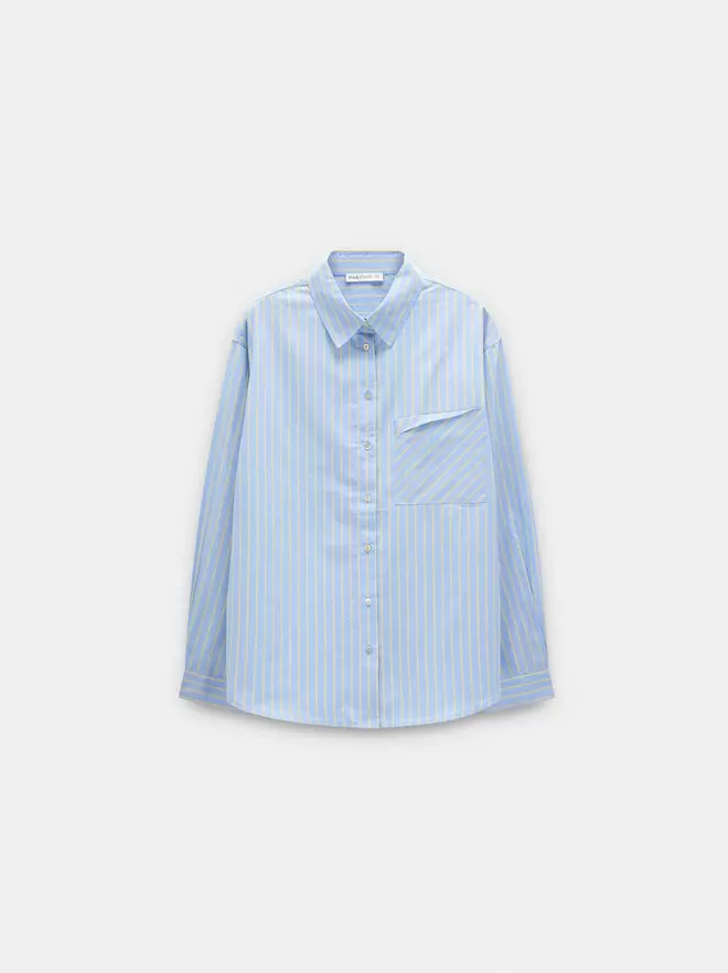 Camisa a rayas con bolsillo