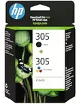 HP 305 Negro y Tricolor, Pack de 2 Cartuchos de Tinta Originales | Compatible con HP DeskJet serie 2700, 4100, HP Envy serie 6020, 6030, 6420, 6430, 100 páginas (6ZD17AE)