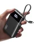 INIU Power Bank, Pequeño 20000mAh 45W Carga Rapida Travel Batería Externa | Cable USB C integrado, Apto para Avión, Viaje Esenciales de Viaje, Batería portátil para iPhone 18 17, Samsung, Xiaomi etc.