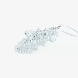 Decoración de árbol de Navidad de lágrimas de cristal 15cm