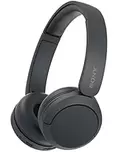 Sony WH-CH520, Auriculares de diadema inalámbricos Bluetooth, diseño ligero, 50 h de batería, carga rápida, ecualizador, llamadas nítidas, iOS y Android - Negro