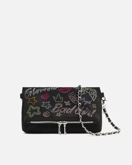 Bolso bandolera de fiesta con detalles brillantes ed.