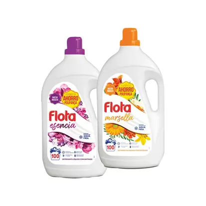 Detergente líquido Flota Marsella o Esencia 100 d.