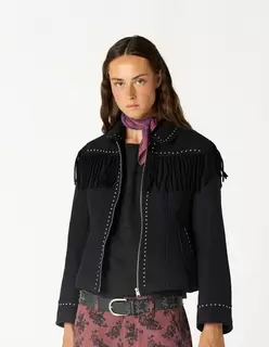 CHAQUETA FLECOS TACHAS