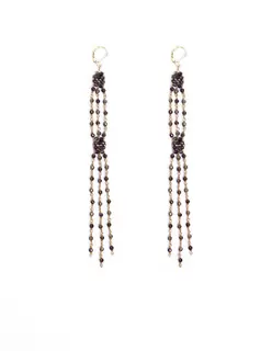 PENDIENTES CADENA BEADS MORA