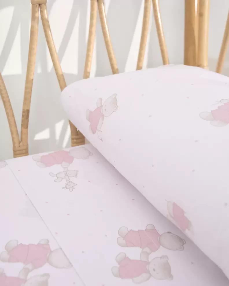 Juego de sábanas de cuna de algodón peluche