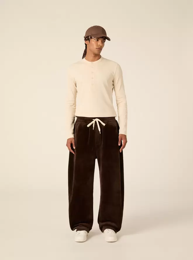 Pantalon de pana barrel fit con cordon