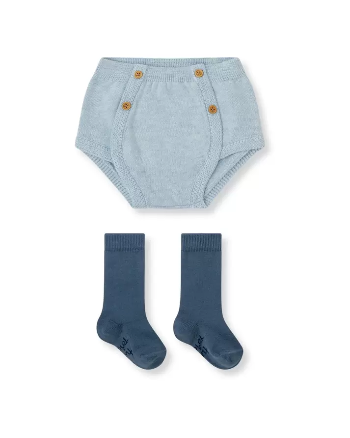 PANTALÓN BOMBACHO TRICOT PORCELANA CON CALCETINES
