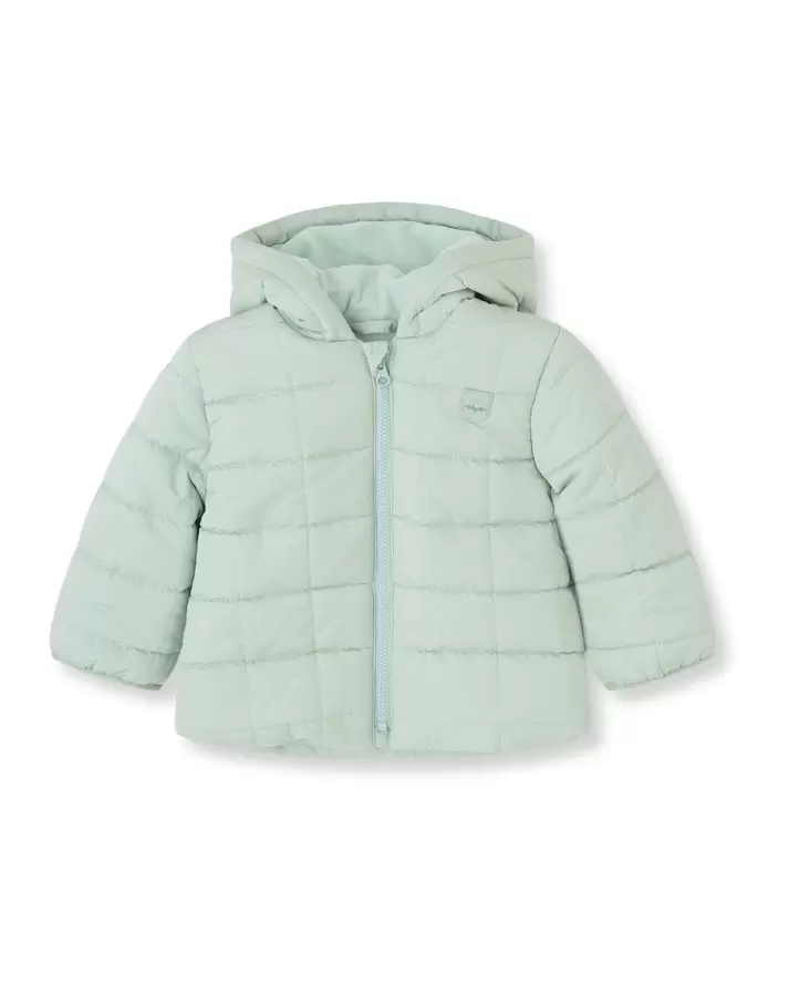 CHAQUETÓN CON CAPUCHA AGUAMARINA
