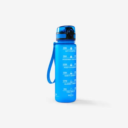 Botella Motivacional Fitness Azul 500 ml