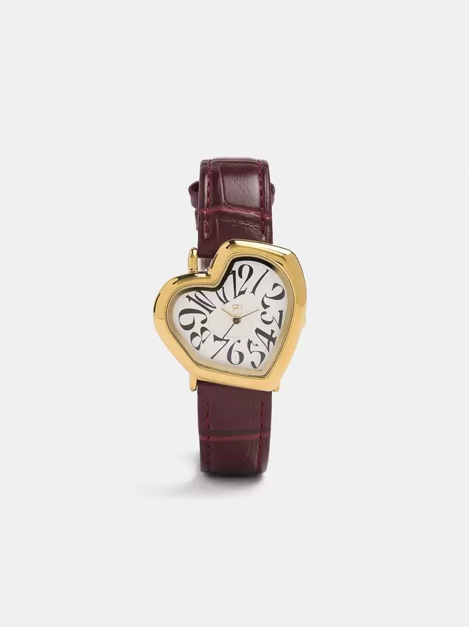 Reloj corazón de pulsera con grabado animal