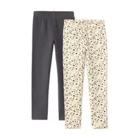 Conjunto de 2 leggins de felpa para niña