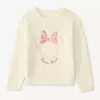 Suéter para niña de manga larga tricotado de Minnie Disney.