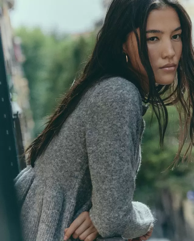 Chaqueta punto peplum