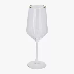 Copa de vino de vidrio con filo dorado Lumiere 38cl
