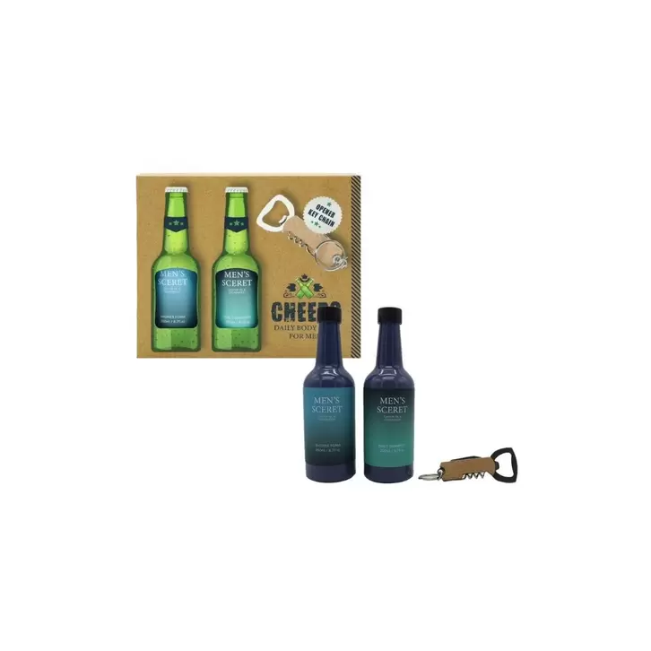 Set de baño Hombre con Llavero Sacacorchos