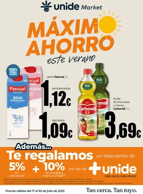 Catálogo Unide Market en Ca'n Picafort | Máximo Ahorro en UNIDE Market Levante | 2025-07-17T00:00:00.000Z - 2025-07-30T00:00:00.000Z
