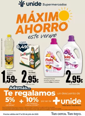 Catálogo Unide Supermercados en Molledo | Máximo Ahorro UNIDE Supermercados Canarias | 2025-07-17T00:00:00.000Z - 2025-07-30T00:00:00.000Z
