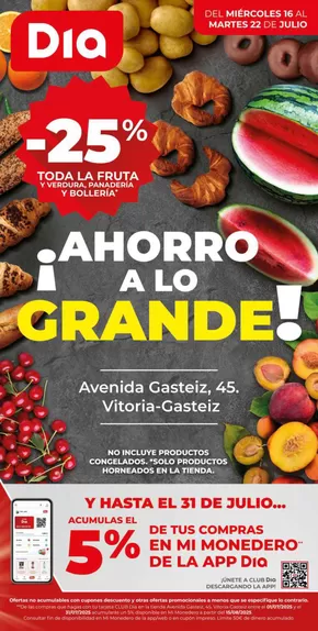 Catálogo Dia en Vitoria | Ahorro a lo grande del 16/07 al 22/07 | 2025-07-16T00:00:00.000Z - 2025-07-22T00:00:00.000Z