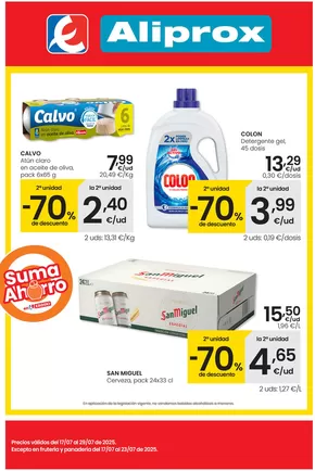 Catálogo Eroski en Valencia | SUMA AHORRO Aliprox | 2025-07-17T00:00:00.000Z - 2025-07-29T00:00:00.000Z