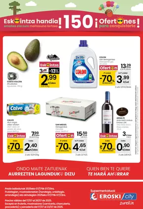 Catálogo Eroski en Oleiros | ESKAINTZA handia! EROSKI SUPERMERCADOS EROSKI | 2025-07-17T00:00:00.000Z - 2025-07-29T00:00:00.000Z