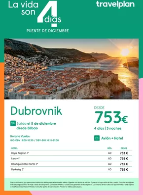 Catálogo Travelplan en Ondarroa | Travelplan Dubrovnik | 2025-07-15T00:00:00.000Z - 2025-12-05T00:00:00.000Z