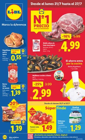 Catálogo Lidl en Palma de Mallorca | № 1 PRECIO - Ofertas válidas del 21/07 al 27/07 | 2025-07-21T00:00:00.000Z - 2025-07-27T00:00:00.000Z
