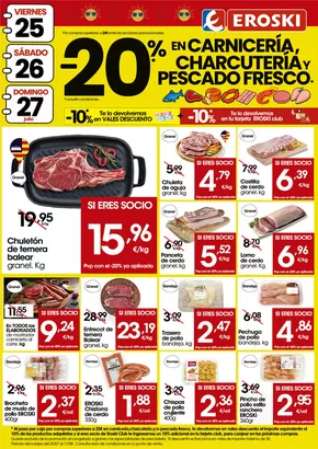 -20% en carnicería, charcutería y pescado fresco