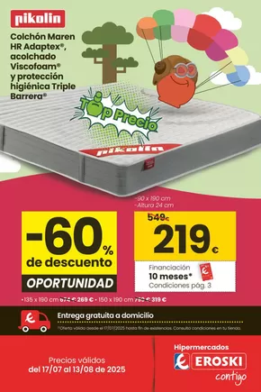 Catálogo Eroski en Villarejo de Órbigo | Top Precio | 2025-07-17T00:00:00.000Z - 2025-08-13T00:00:00.000Z