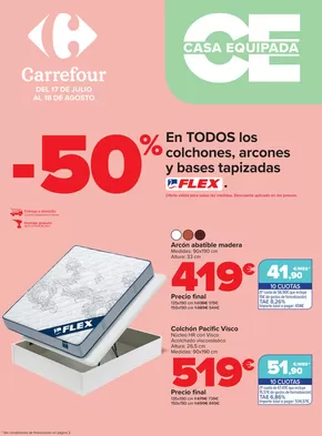 Catálogo Carrefour en Ceuta | EQUIPA TU VIVIENDA (Colchones) | 2025-07-17T00:00:00.000Z - 2025-08-18T00:00:00.000Z