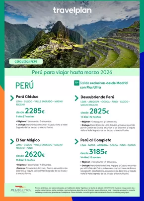 Catálogo Travelplan | Travelplan Peru | 2025-07-18T00:00:00.000Z - 2026-03-31T00:00:00.000Z